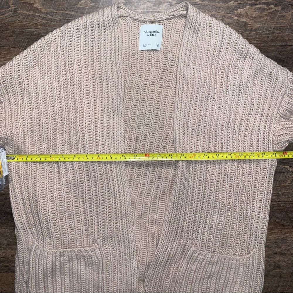Abercrombie & Fitch Sweater Cardigan with Pockets Khaki/ Brown Size XL - Picture 5 of 9